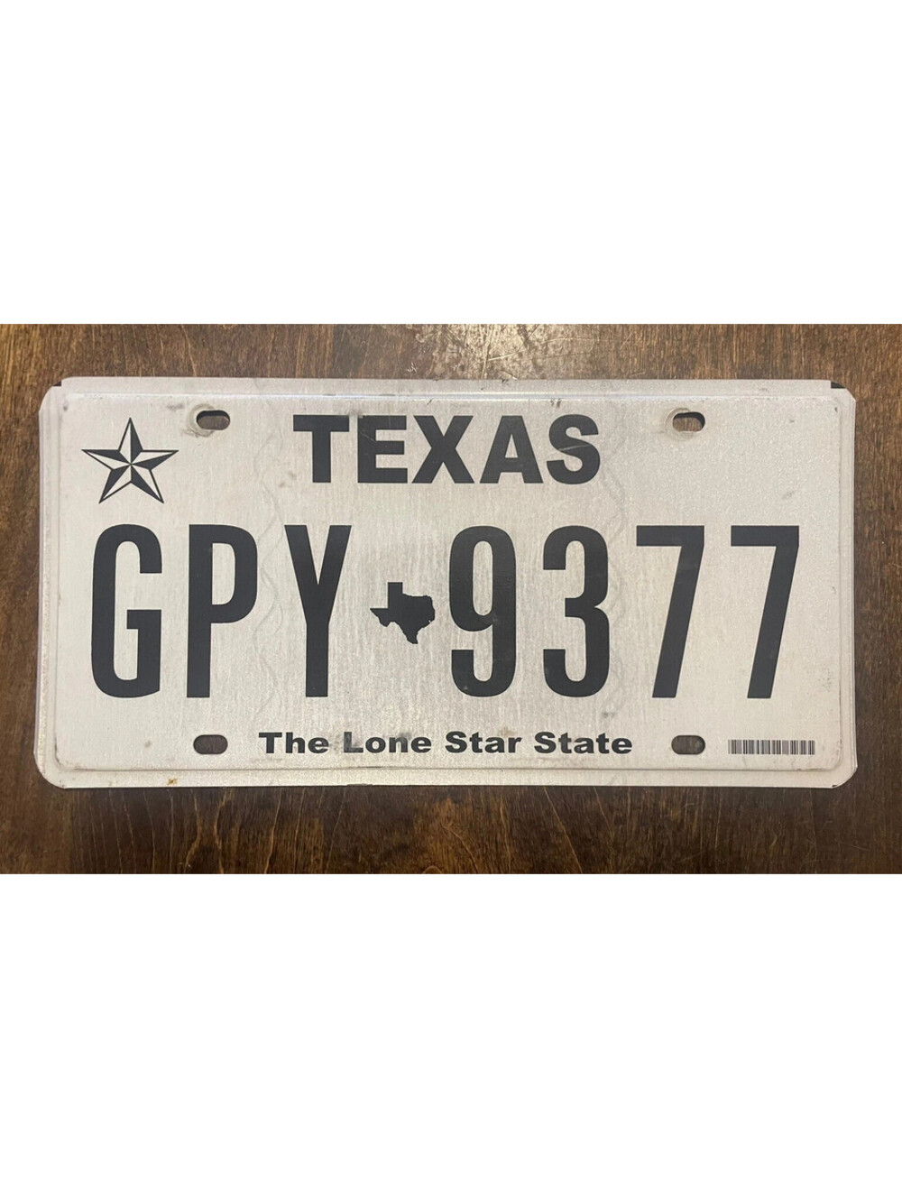 Texas License Plate TX State USA Vintage Expired Lonestar State GPY 9377 Retro